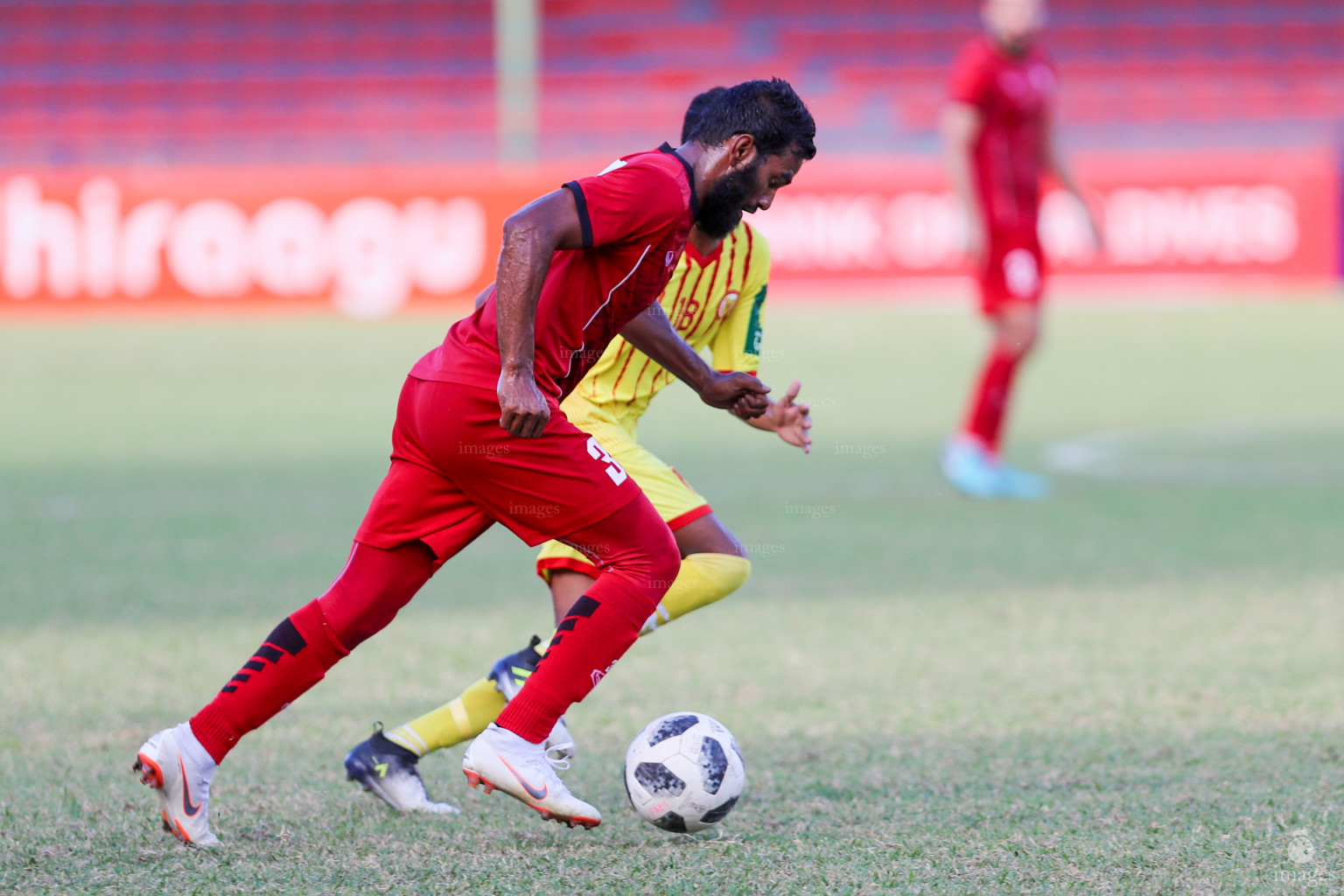 TC Sports Club vs Victory Sports Club in Dhiraagu Dhivehi Premier League 2018 in Male, Maldives, Monday  October 22, 2018. (Images.mv Photo/Suadh Abdul Sattar)