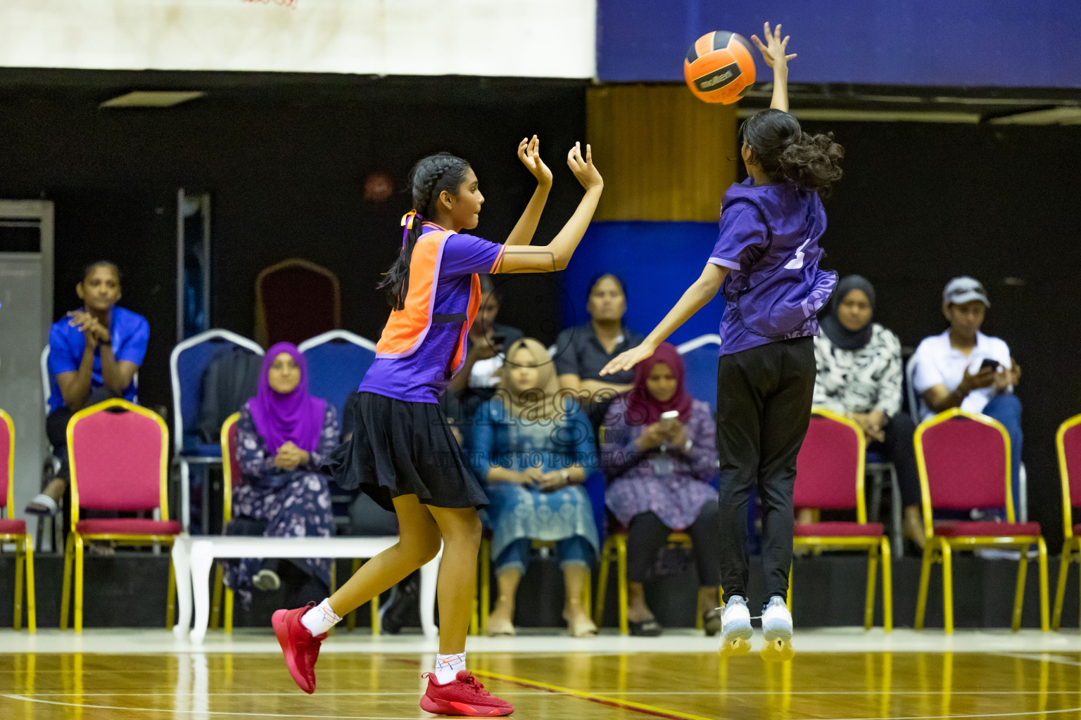 Day 12 of 25th Inter-School Netball Tournament was held in Social Center at Male', Maldives on Thursday, 22nd August 2024.