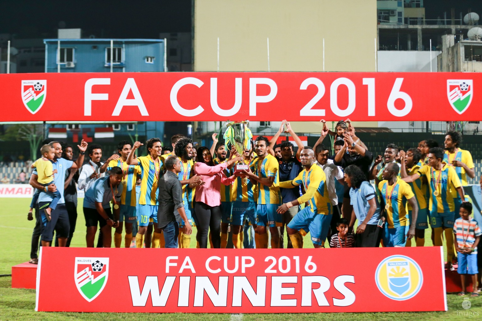 FA Cup 2016 finals between Valencia and TC Sports Club Male', Maldives, Friday, November.11, 2016. Club Valencia won the match by 3 - 1 (Images.mv Photo/ Hussain Sinan).