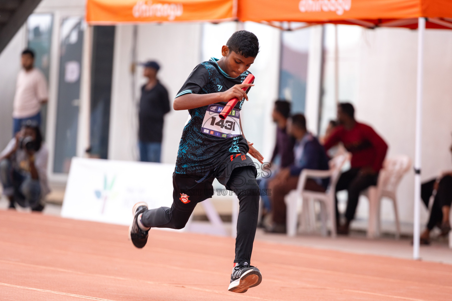 Day 6 of MWSC Interschool Athletics Championships 2024 held in Hulhumale Running Track, Hulhumale, Maldives on Thursday, 14th November 2024. Photos by: Ismail Thoriq / Images.mv