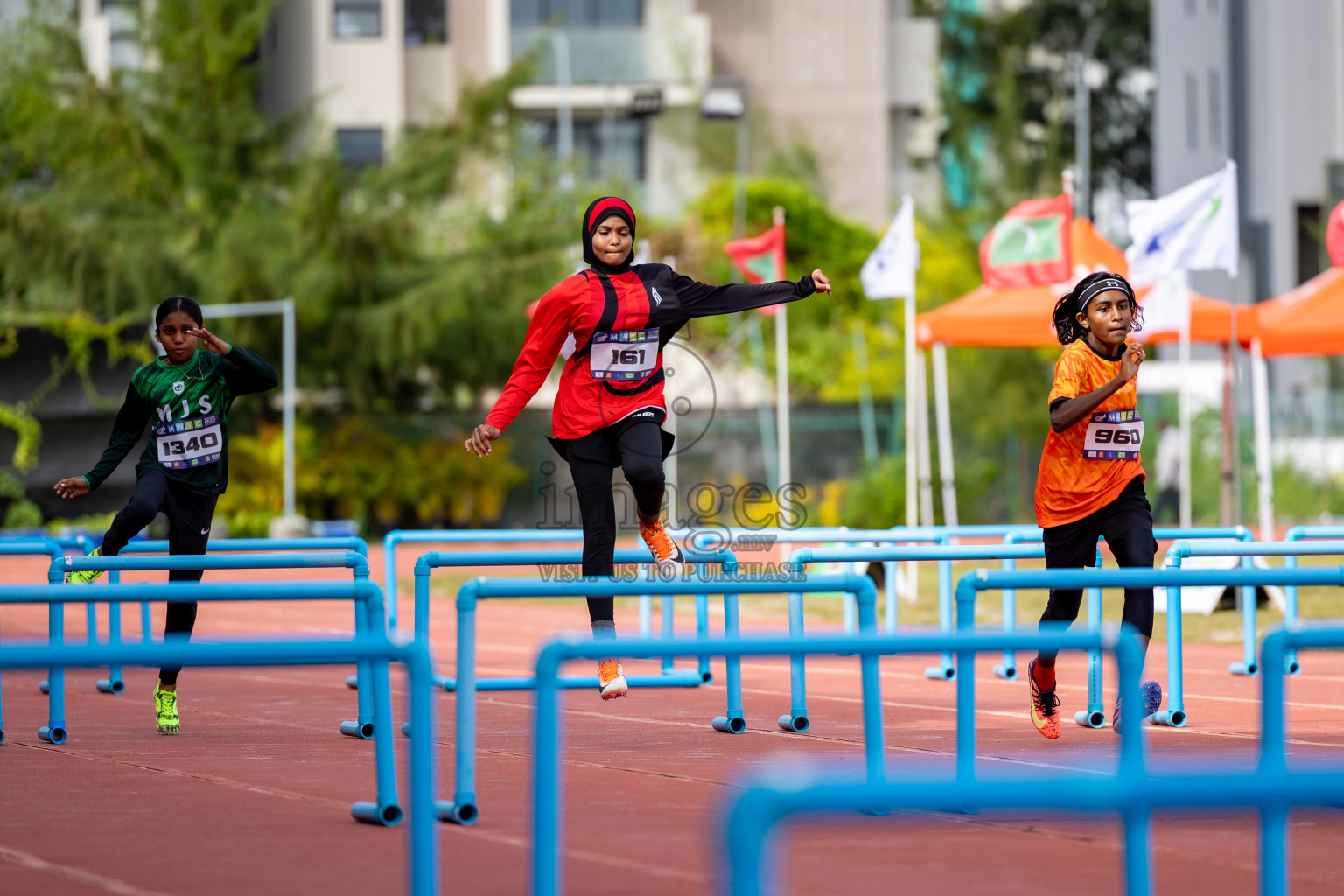 Day 2 of MWSC Interschool Athletics Championships 2024 held in Hulhumale Running Track, Hulhumale, Maldives on Sunday, 10th November 2024. 
Photos by: Hassan Simah / Images.mv