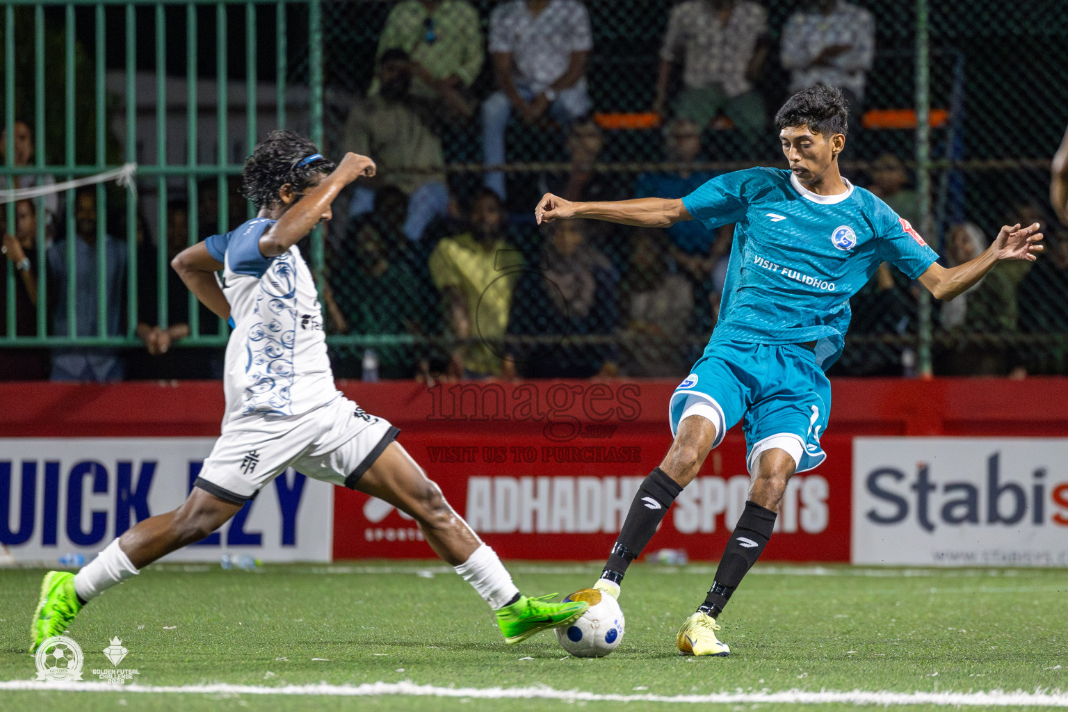 V. Fulidhoo vs V. Felidhoo in Day 12 of Golden Futsal Challenge 2025 was held on Thursday, 16th January 2025, in Hulhumale', Maldives Photos: Mohamed Mahfooz Moosa / images.mv