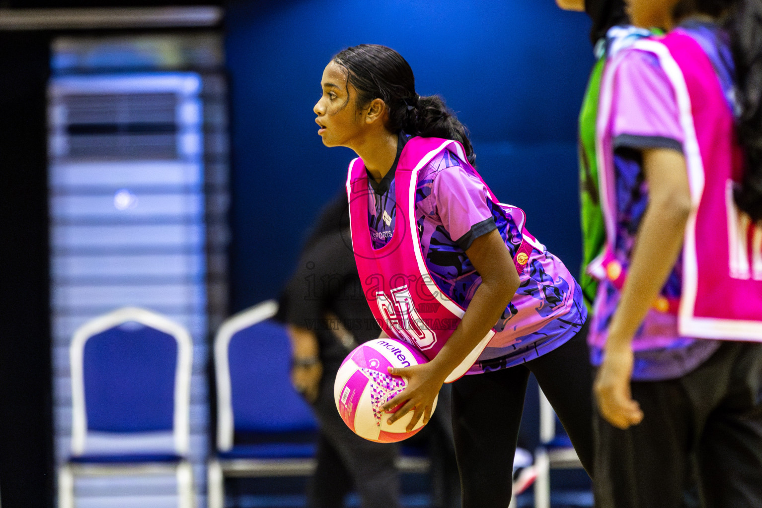 High Flyers vs N Sports Academy A  in Day 6 of 3rd Netball Junior Championship, held at Social Center on Friday 24th January 2025 . Photos: Shuu Abdul Sattar / images.mv