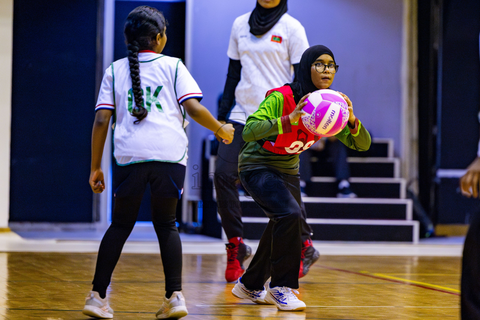 Fiontti Sports Club vs Net Queens in Day 2 of 3rd Junior Championship - Netball association of Maldives, held at Social Center on Monday 20th January 2025 . Photos by Nausham Waheed