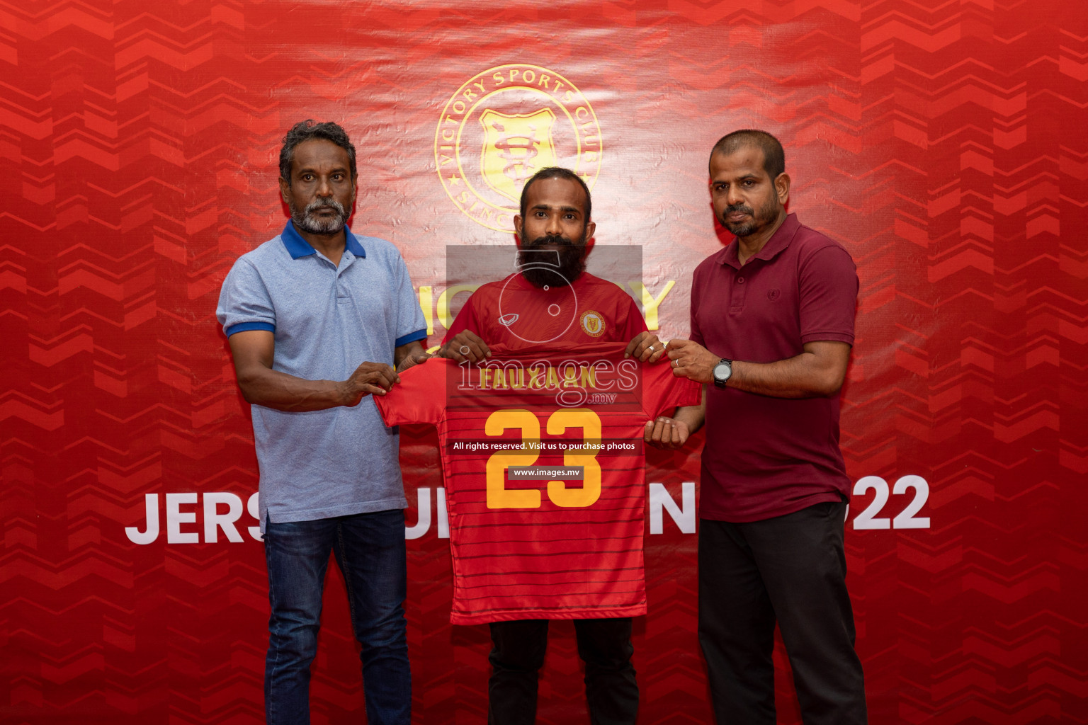 Victory Sports Club Jersey Unveiling 2022 on 14th July 2022, held in Jamaaludheen School Hall, Male', Maldives  Photos: Hassan Simah / Images.mv