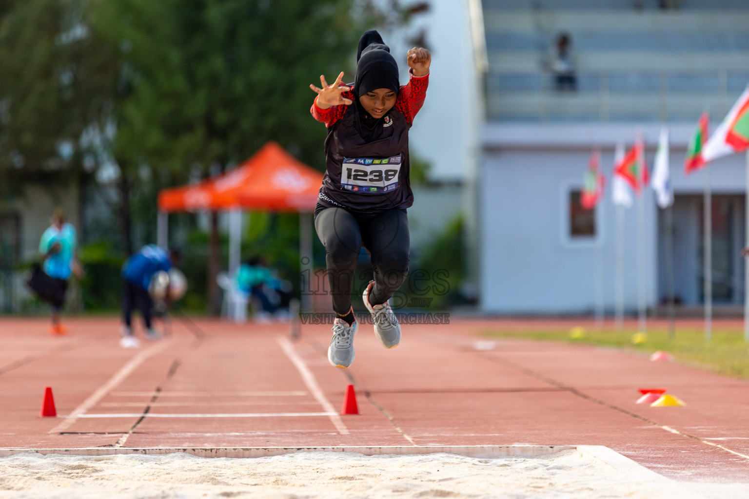 Day 2 of MWSC Interschool Athletics Championships 2024 held in Hulhumale Running Track, Hulhumale, Maldives on Sunday, 10th November 2024. Photos by: Ayaan / Images.mv