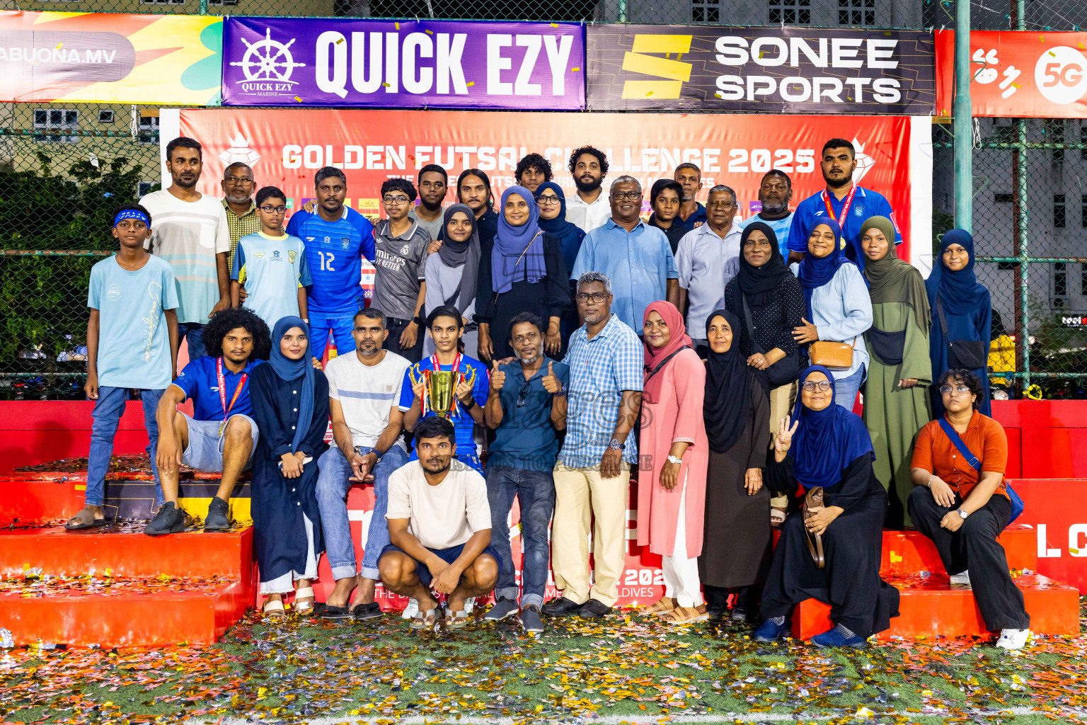 Lh Naifaru vs Lh Kurendhoo in Lhaviyani Atoll Finals Day 26 of Golden Futsal Challenge 2025 was held on Thursday , 30th January 2025, in Hulhumale', Maldives. Photos: Nausham Waheed / images.mv