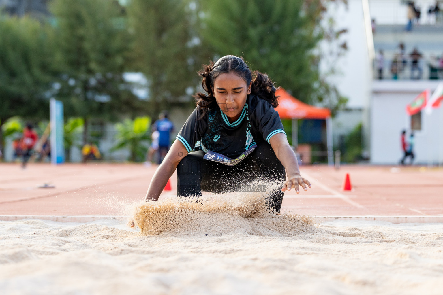 Day 2 of MWSC Interschool Athletics Championships 2024 held in Hulhumale Running Track, Hulhumale, Maldives on Sunday, 10th November 2024. 
Photos by: Hassan Simah / Images.mv