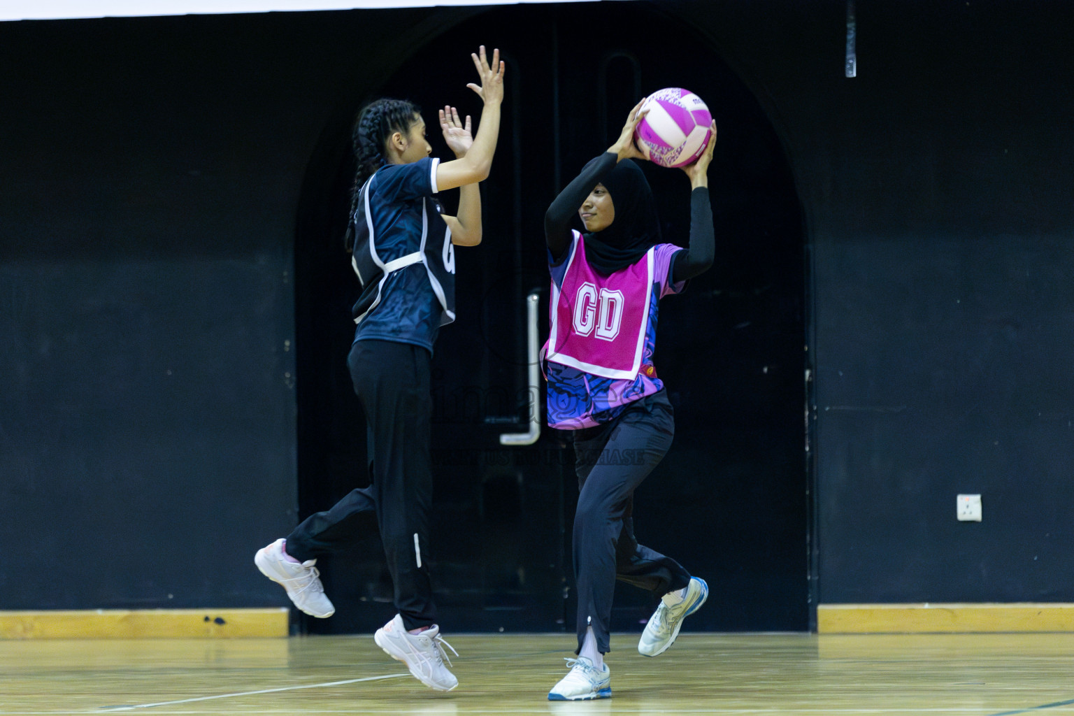 N Sports Academy  B vs AIS Netball Academy in Day 1 of 3rd Junior Championship - Netball association of Maldives, held at Social Center on 19th January 2025 . Photos by Shuu Abdul Sattar