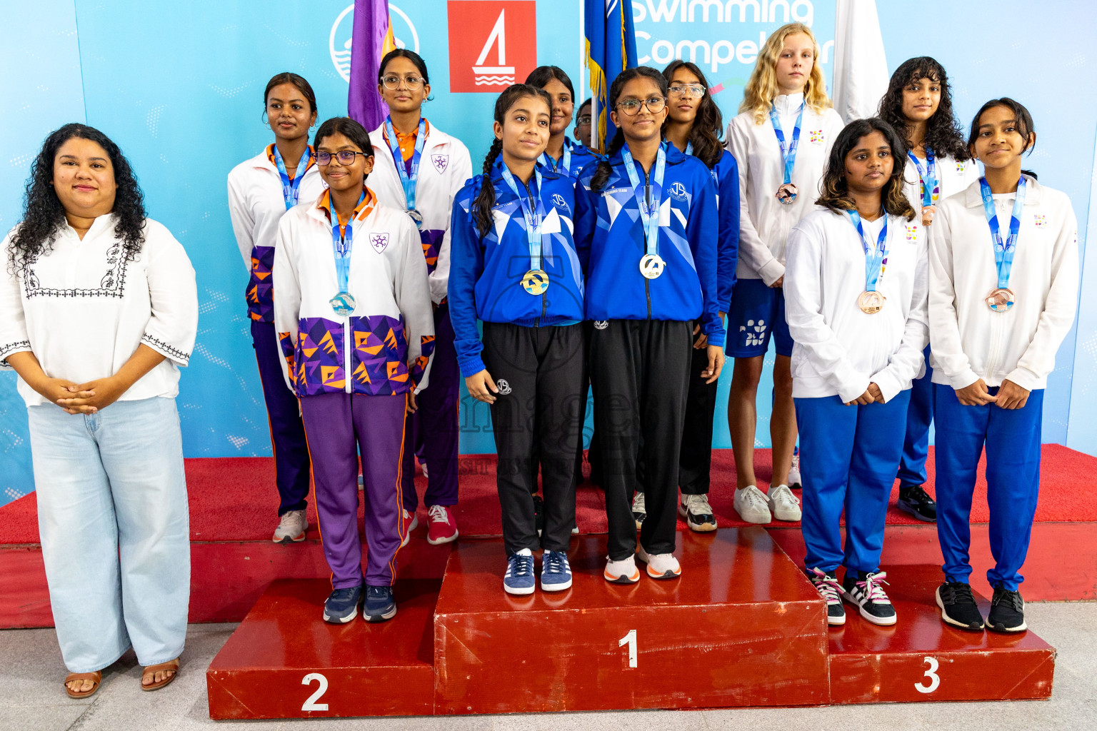 Closing Ceremony of BML 21st Interschool Swimming Competition 2025 .was held in Hulhumale' Swimming Pool, Hulhumale', Maldives on Saturday, 18th October 2025. 
Photos: Hassan Simah / images.mv