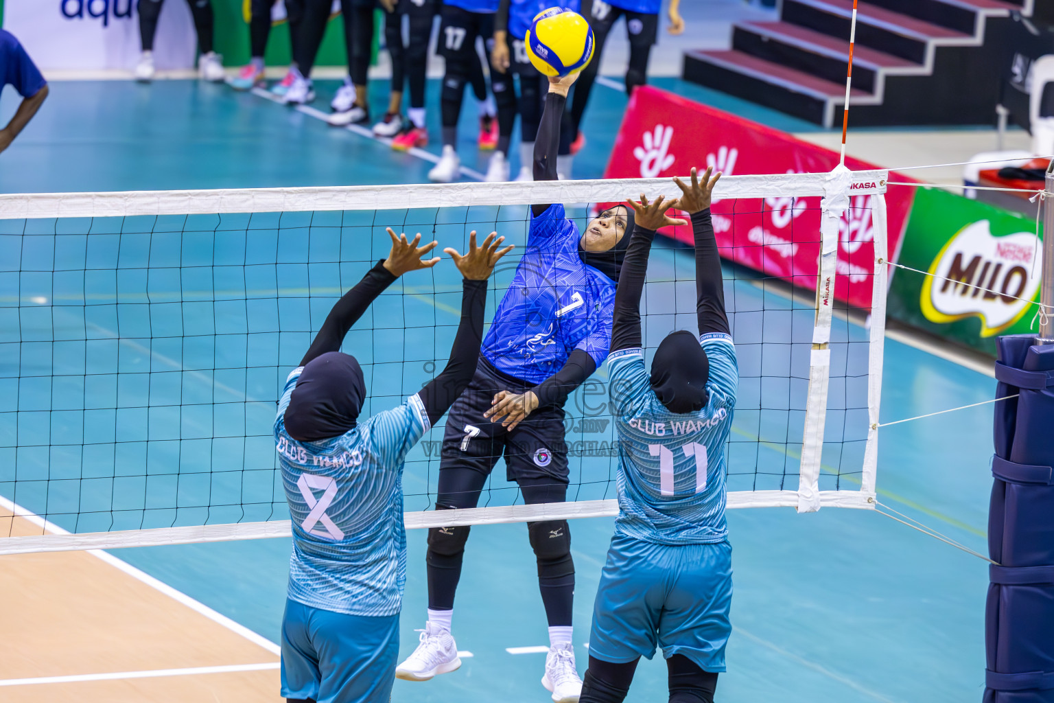 Club WAMCO vs Police Club in the final of National Volleyball Championship 2024 (women's division) was held in Social Center Indoor Hall on Thursday, 24th October 2024. 
Photos: Ismail Thoriq / images.mv