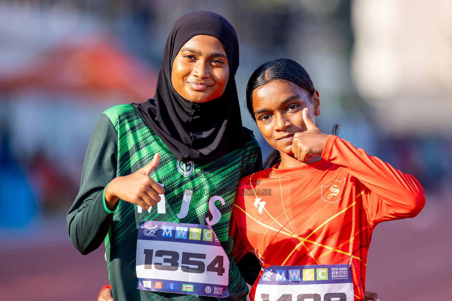 Day 4 of MWSC Interschool Athletics Championships 2024 held in Hulhumale Running Track, Hulhumale, Maldives on Tuesday, 12th November 2024. Photos by: Nausham Waheed / Images.mv