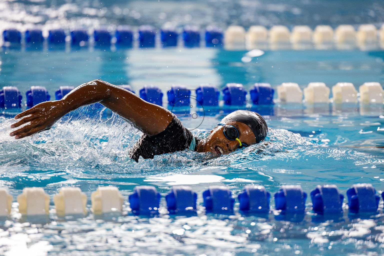 Day 4 of National Swimming Competition 2024 held in Hulhumale', Maldives on Monday, 16th December 2024. 
Photos: Hassan Simah / images.mv