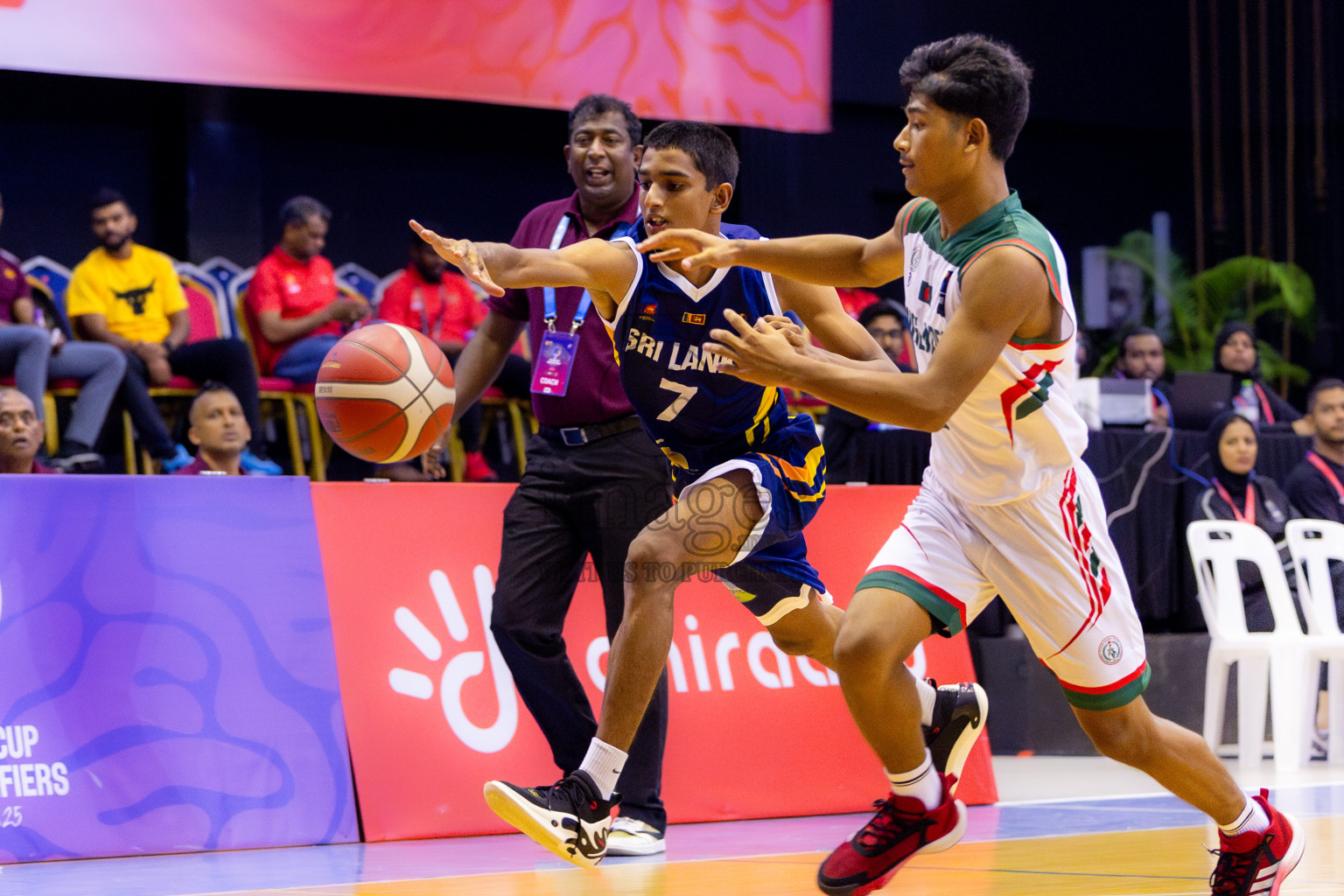 Sri Lanka vs Bangladesh in Day 2 of Under 16 Asian Cup SABA Qualifiers 2025 was held in Social Center, Male', Maldives on Friday, 13th June 2025. Photos: Nausham Waheed / images.mv