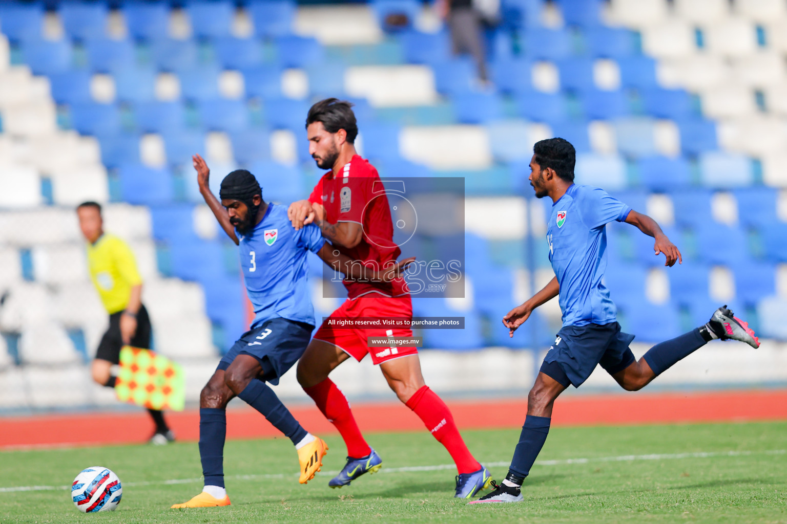 Lebanon vs Maldives in SAFF Championship 2023 held in Sree Kanteerava Stadium, Bengaluru, India, on Tuesday, 28th June 2023. Photos: Nausham Waheed, Hassan Simah / images.mv