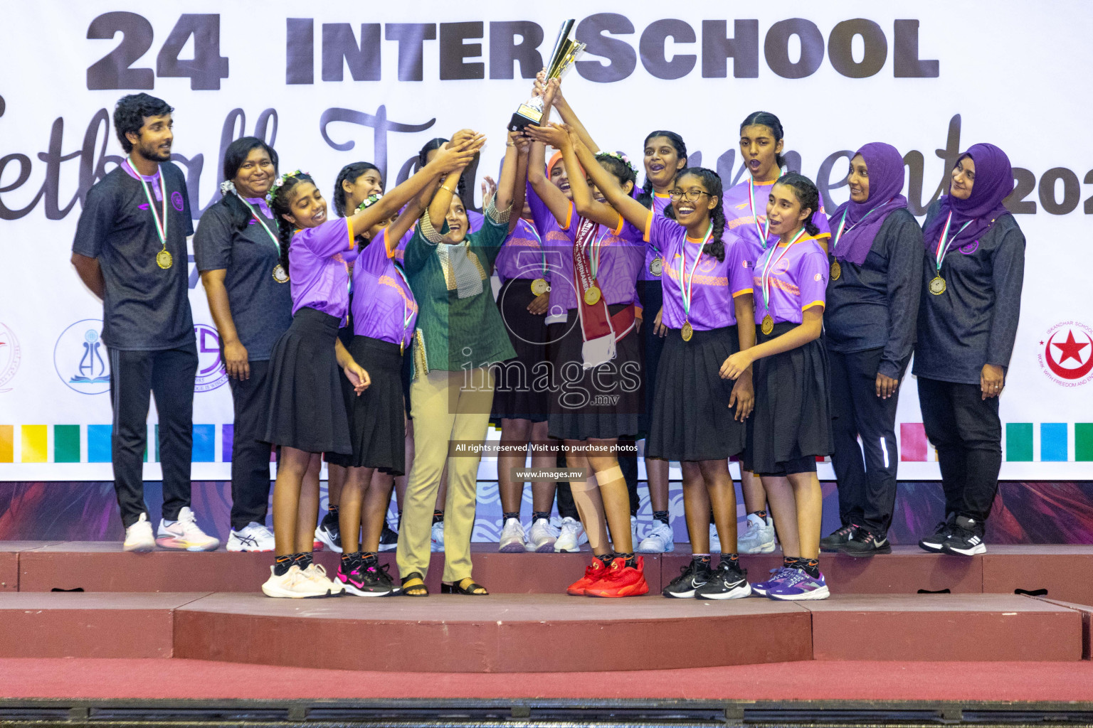 Final of 24th Interschool Netball Tournament 2023 was held in Social Center, Male', Maldives on 7th November 2023. Photos: Nausham Waheed / images.mv