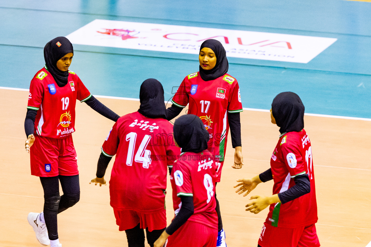 Nepal vs Maldives in Day 3 of CAVA U20 Woman's Volleyball Championship 2024 was held in Social Center, Male', Maldives on 20th July 2024. Photos: Nausham Waheed / images.mv