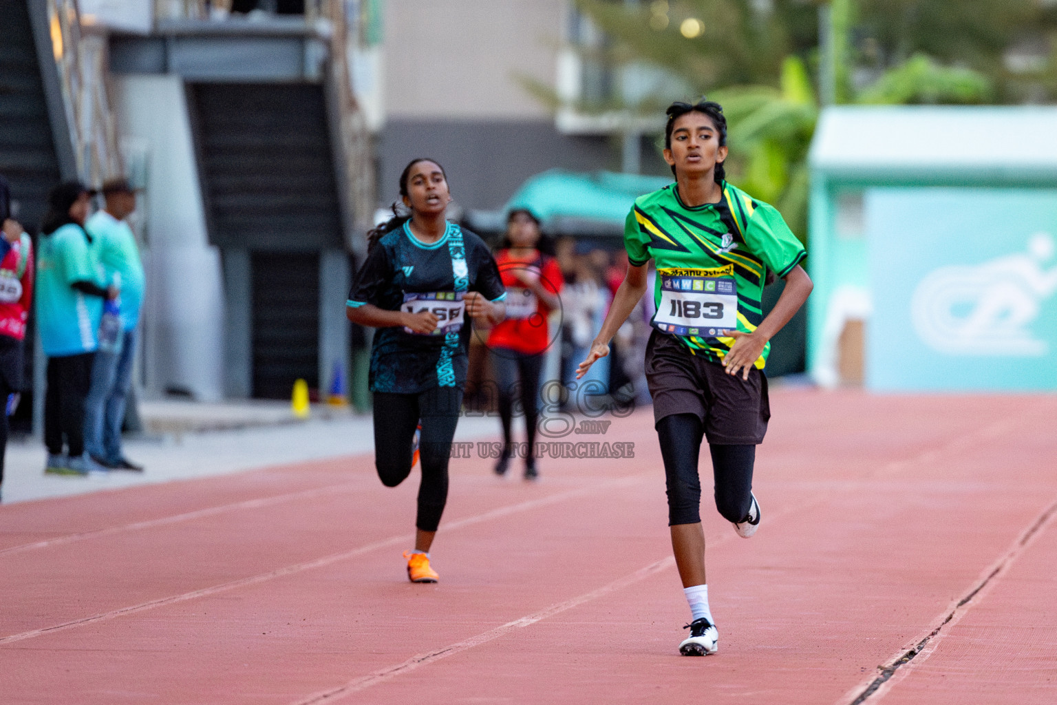 Day 2 of MWSC Interschool Athletics Championships 2024 held in Hulhumale Running Track, Hulhumale, Maldives on Sunday, 10th November 2024. 
Photos by: Hassan Simah / Images.mv