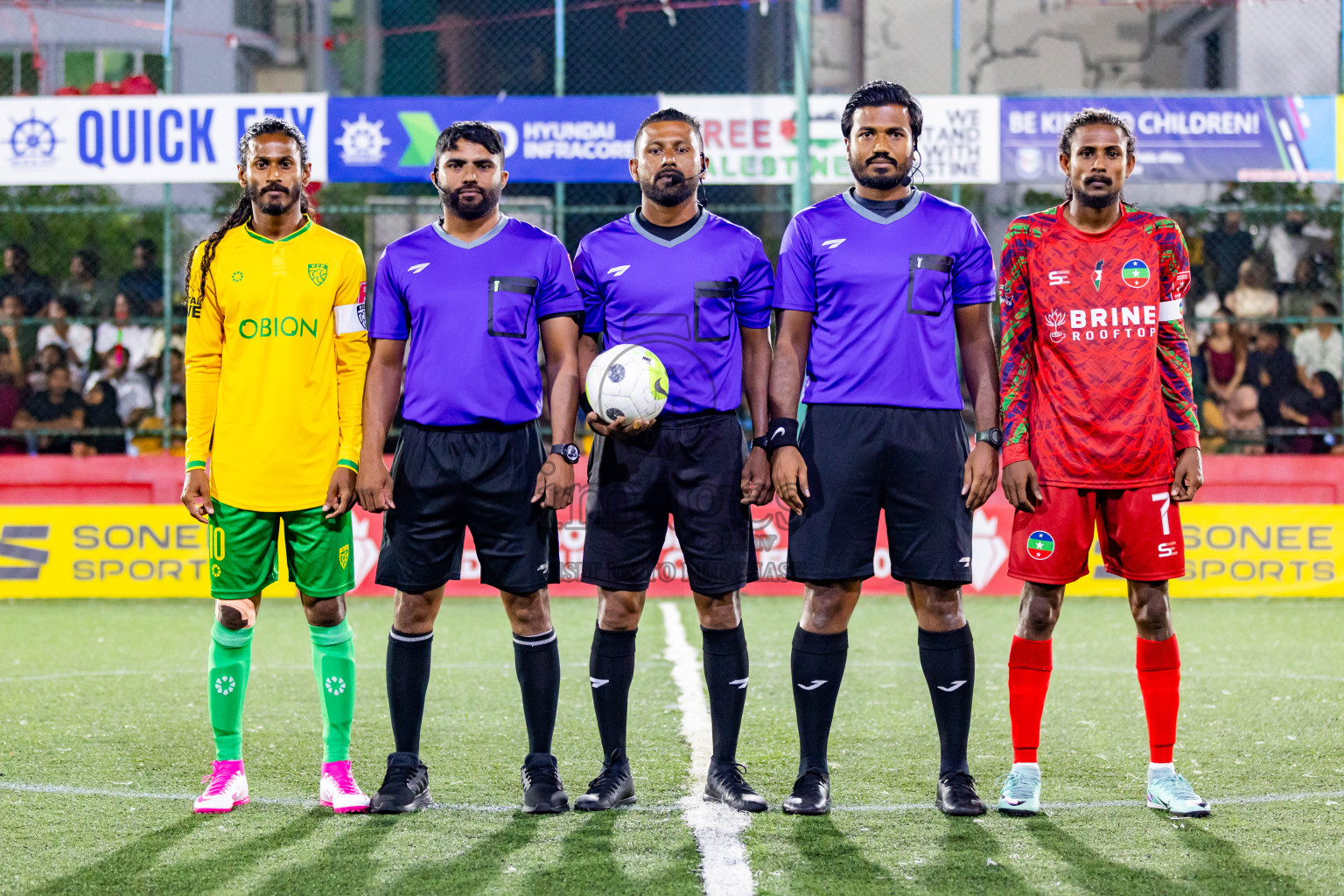 GDh Vaadhoo vs GDh Thinadhoo in Day 27 of Golden Futsal Challenge 2024 was held on Saturday , 10th February 2024 in Hulhumale', Maldives Photos: Nausham Waheed / images.mv