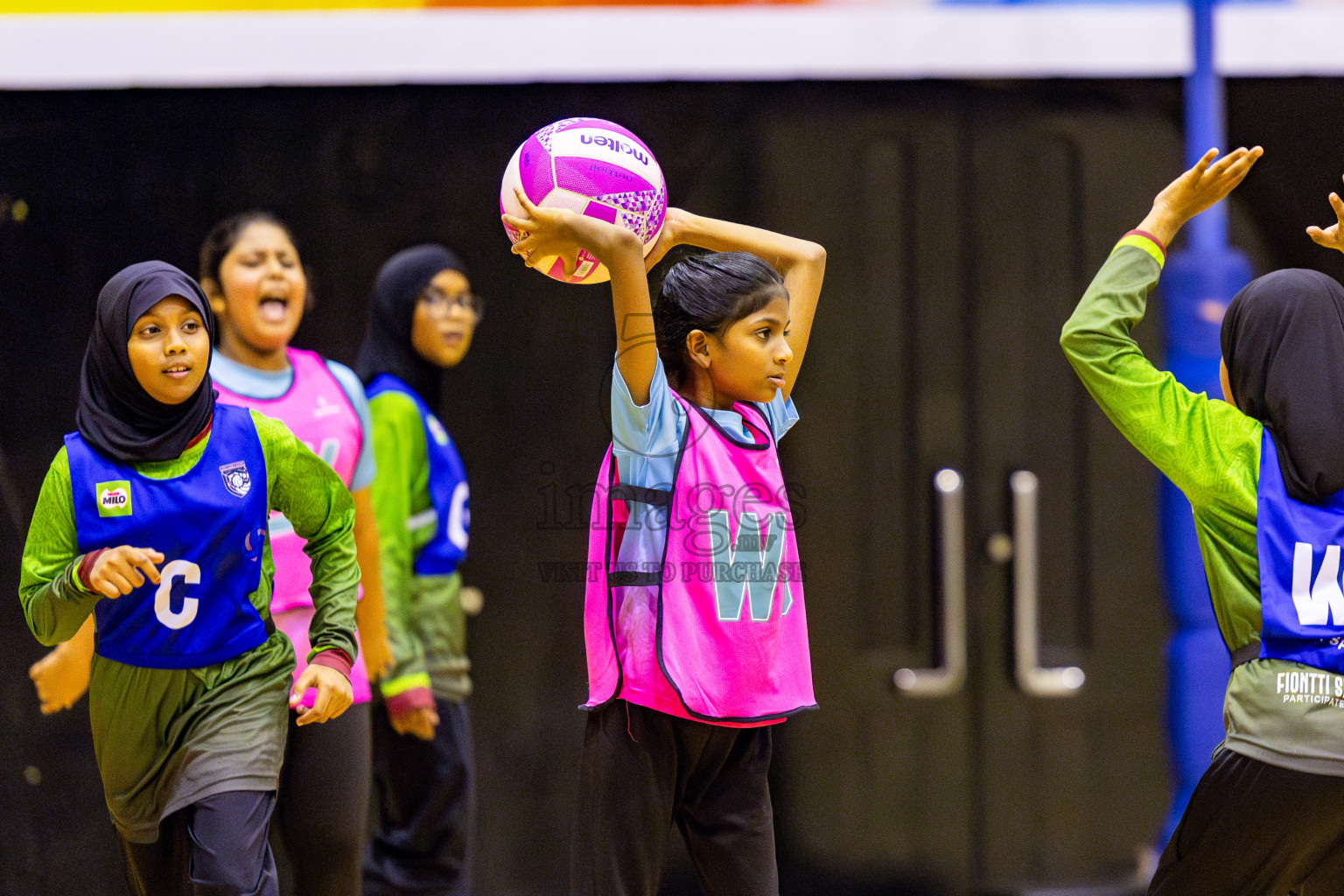 Netgen A vs Fiontti Sports Club in Day 3 of 3rd Netball Junior Championship, held at Social Center on Tuesday, 21st January 2025 . Photos: Nausham Waheed / images.mv