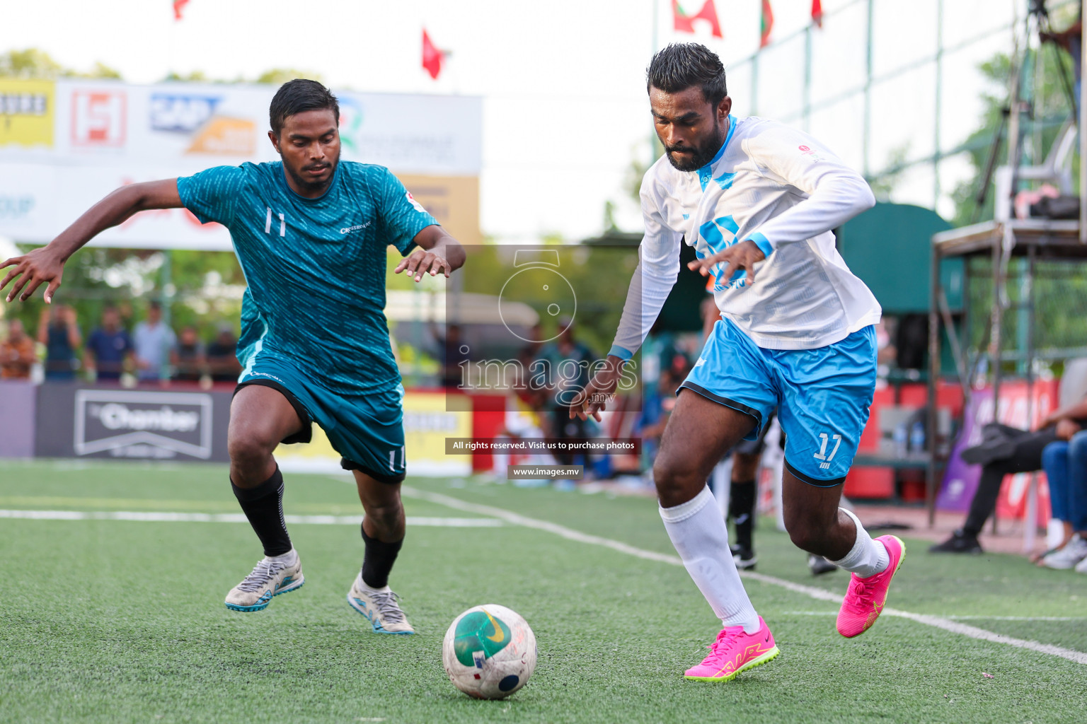 Club AVSEC vs Crossroads Maldives in Club Maldives Cup 2023 held in Hulhumale, Maldives, on Monday, 24th July 2023 Photos: Nausham Waheed/ images.mv