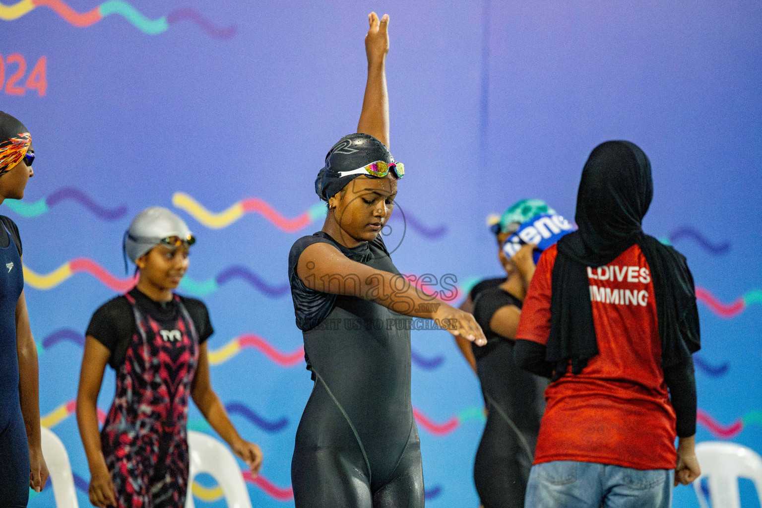 Day 4 of National Swimming Competition 2024 held in Hulhumale', Maldives on Monday, 16th December 2024. 
Photos: Hassan Simah / images.mv