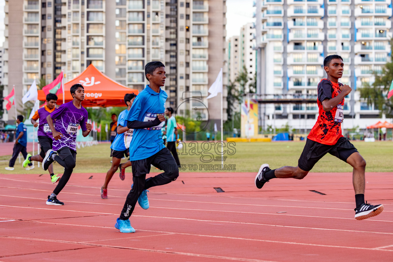 Day 1 of MWSC Interschool Athletics Championships 2024 held in Hulhumale Running Track, Hulhumale, Maldives on Saturday, 9th November 2024. 
Photos by: Hassan Simah / Images.mv