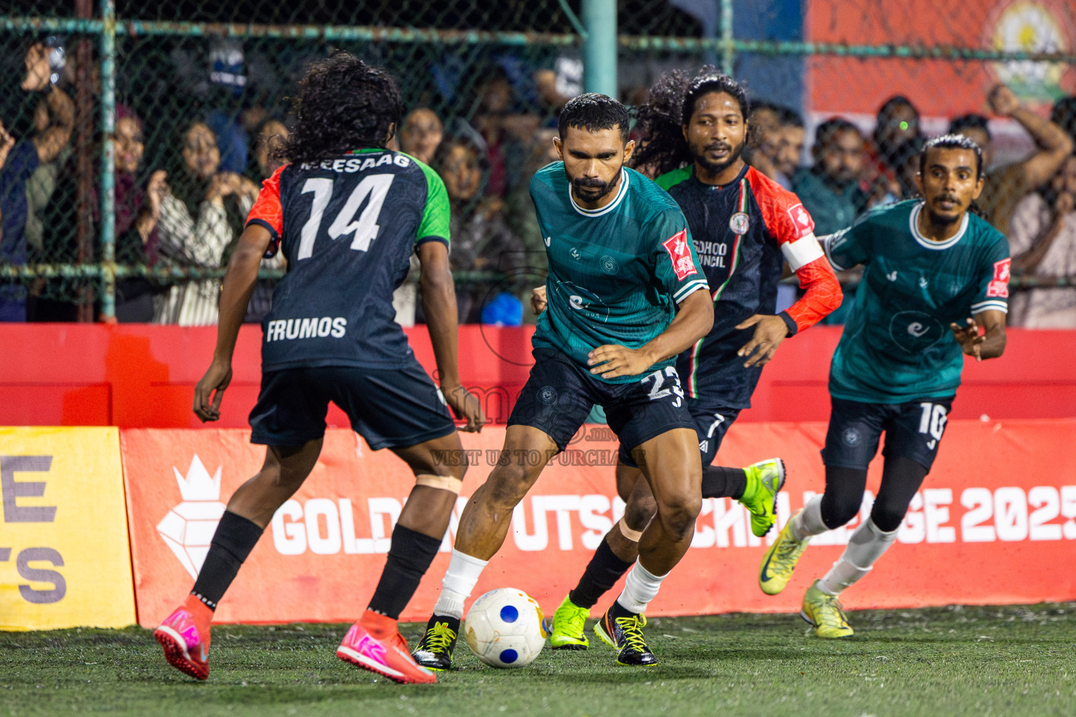 L Isdhoo VS L Maabaidhoo in Atoll Round Semi-Final on Day 22 of Golden Futsal Challenge 2025 was held on Sunday , 26th January 2025, in Hulhumale', Maldives. Photos: Nausham Waheed / images.mv