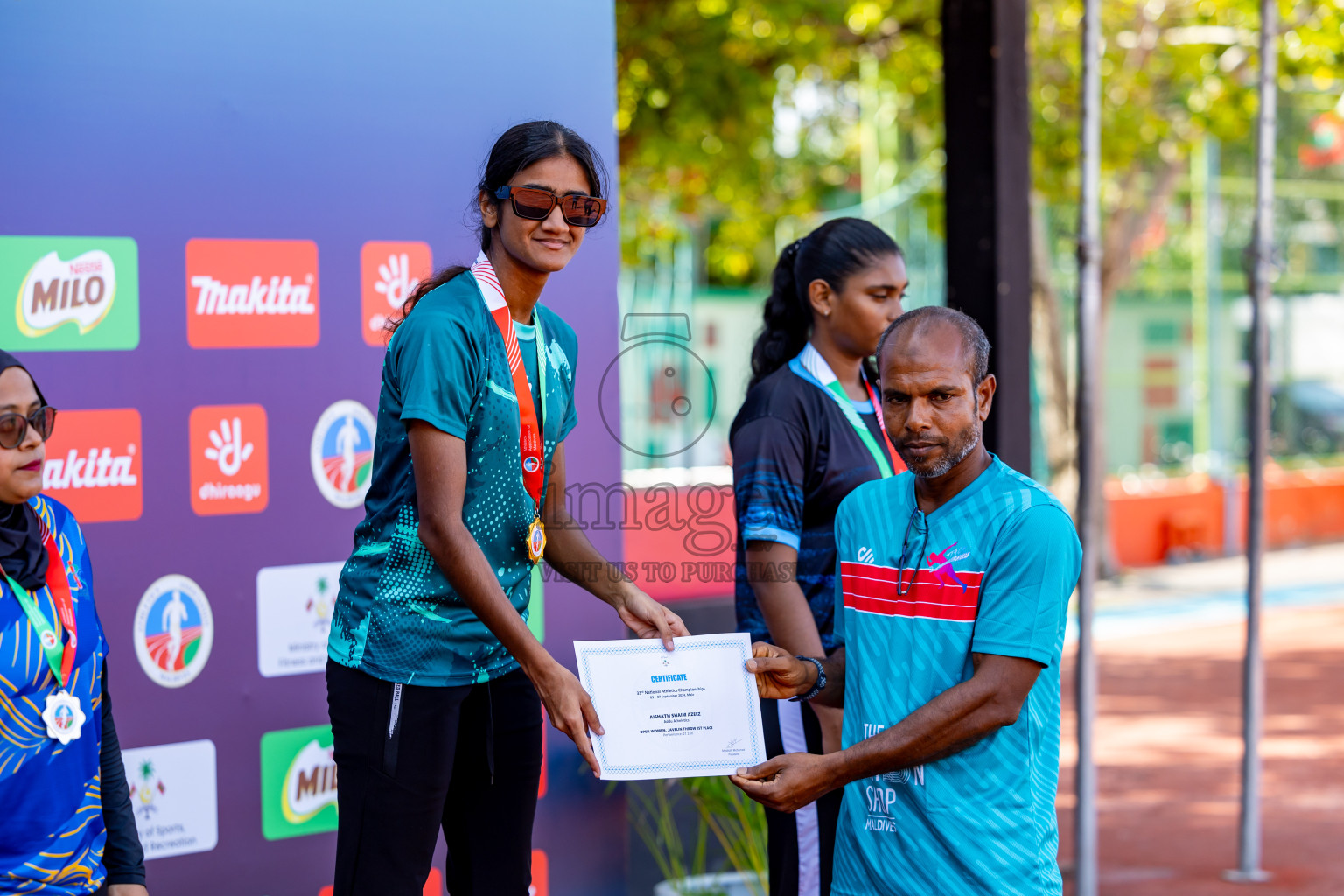 Day 1 of 33rd National Athletics Championship was held in Ekuveni Track at Male', Maldives on Thursday, 5th September 2024. Photos: Nausham Waheed / images.mv