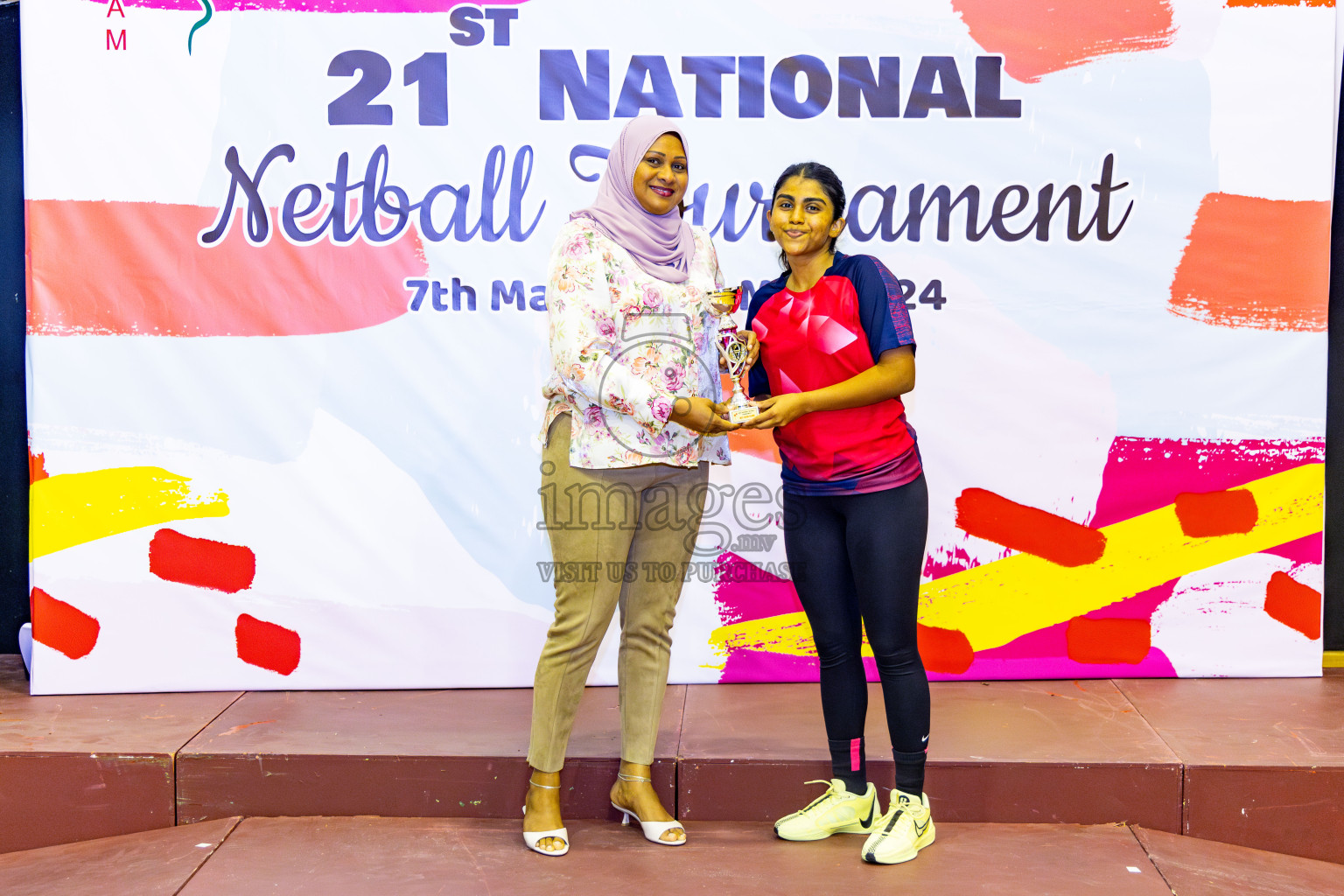 Club Matrix vs Club Green Streets in Final of 21st National Netball Tournament was held in Social Canter at Male', Maldives on Wednesday, 22nd May 2024. Photos: Nausham Waheed / images.mv