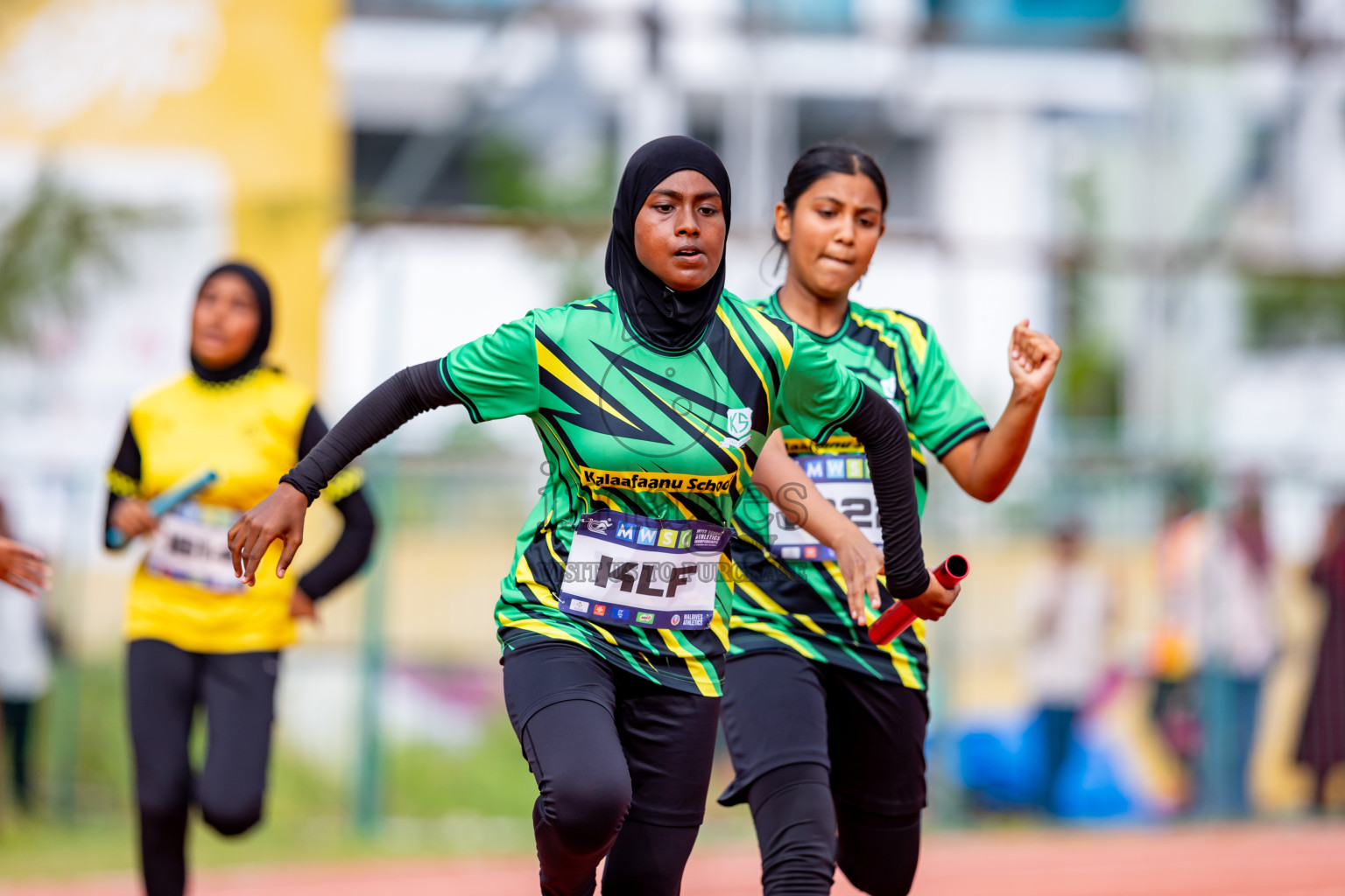 Day 6 of MWSC Interschool Athletics Championships 2024 held in Hulhumale Running Track, Hulhumale, Maldives on Thursday, 14th November 2024. Photos by: Nausham Waheed / Images.mv