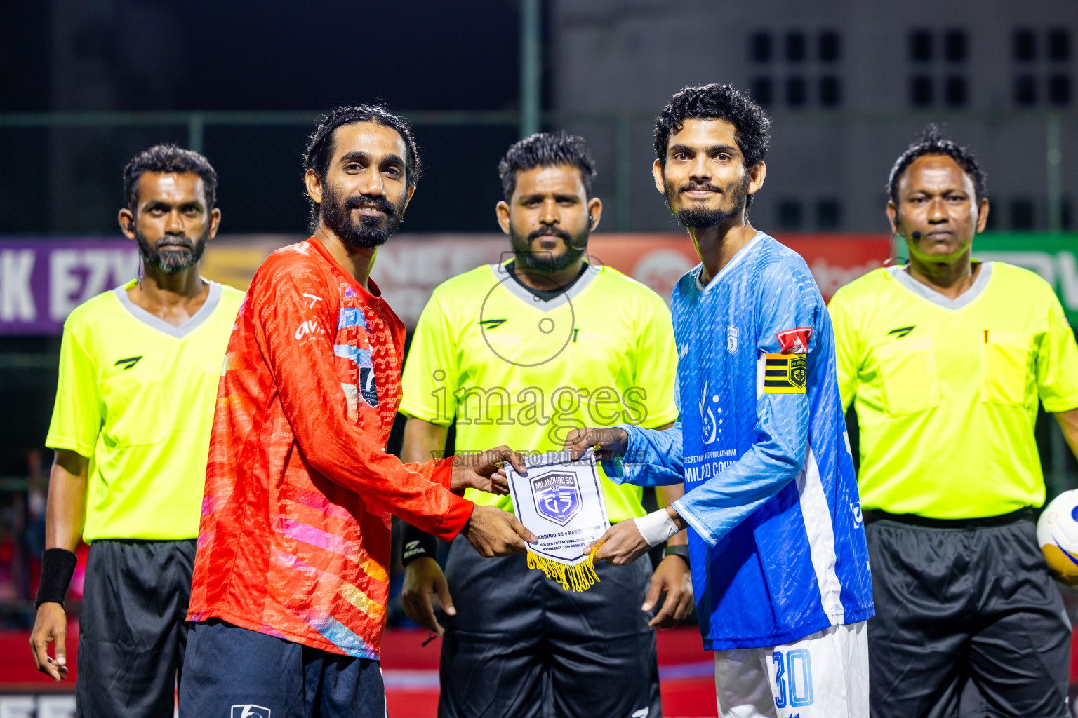 Sh Kanditheemu vs Sh Milandhoo in Day 11 of Golden Futsal Challenge 2025 was held on Wednesday, 15th January 2025, in Hulhumale', Maldives Photos: Nausham Waheed / images.mv