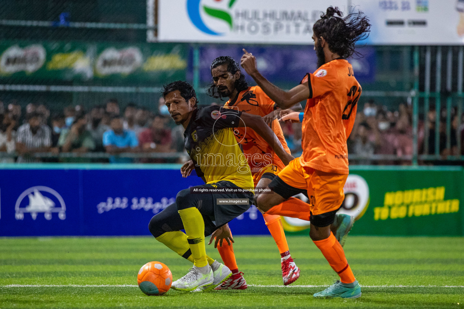 RRC Vs FSM in the Semi Finals of Club Maldives 2021 held in Hulhumale, Maldives on 19 December 2021. Photos: Ismail Thoriq / images.mv