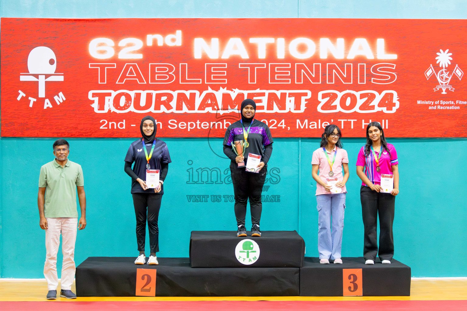 Finals of National Table Tennis Tournament 2024 was held at Male' TT Hall on Friday, 6th September 2024. 
Photos: Abdulla Abeed / images.mv