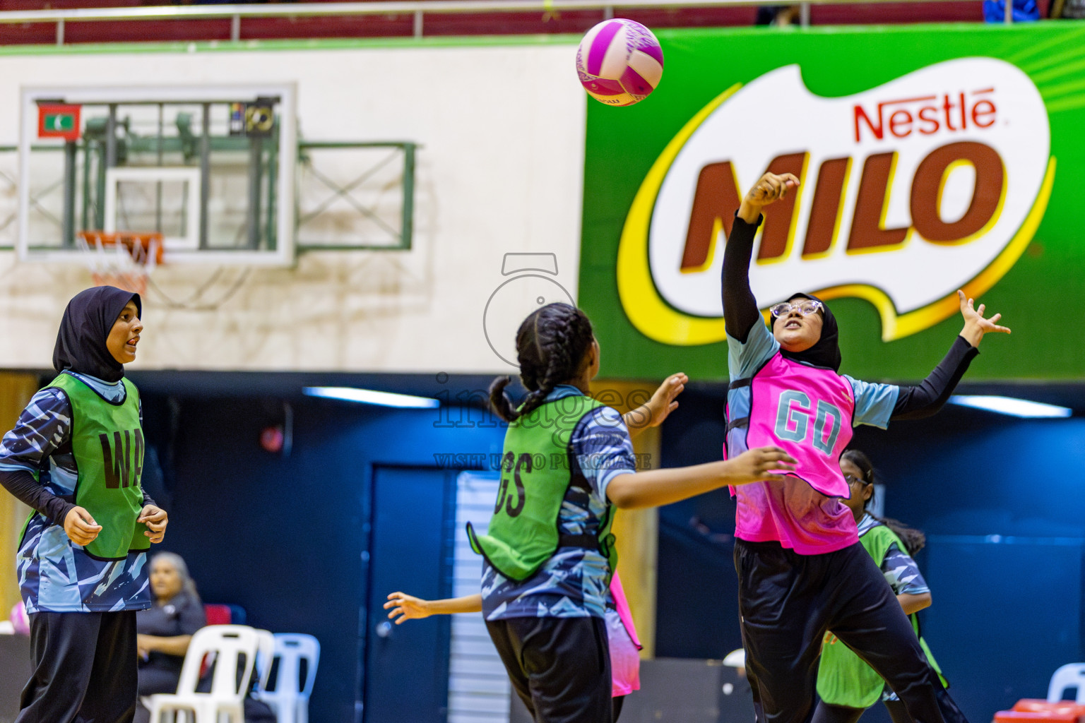 High Flyers vs Netkids B in Day 3 of 3rd Netball Junior Championship, held at Social Center on Tuesday, 21st January 2025 . 
Photos: Hassan Simah / images.mv
