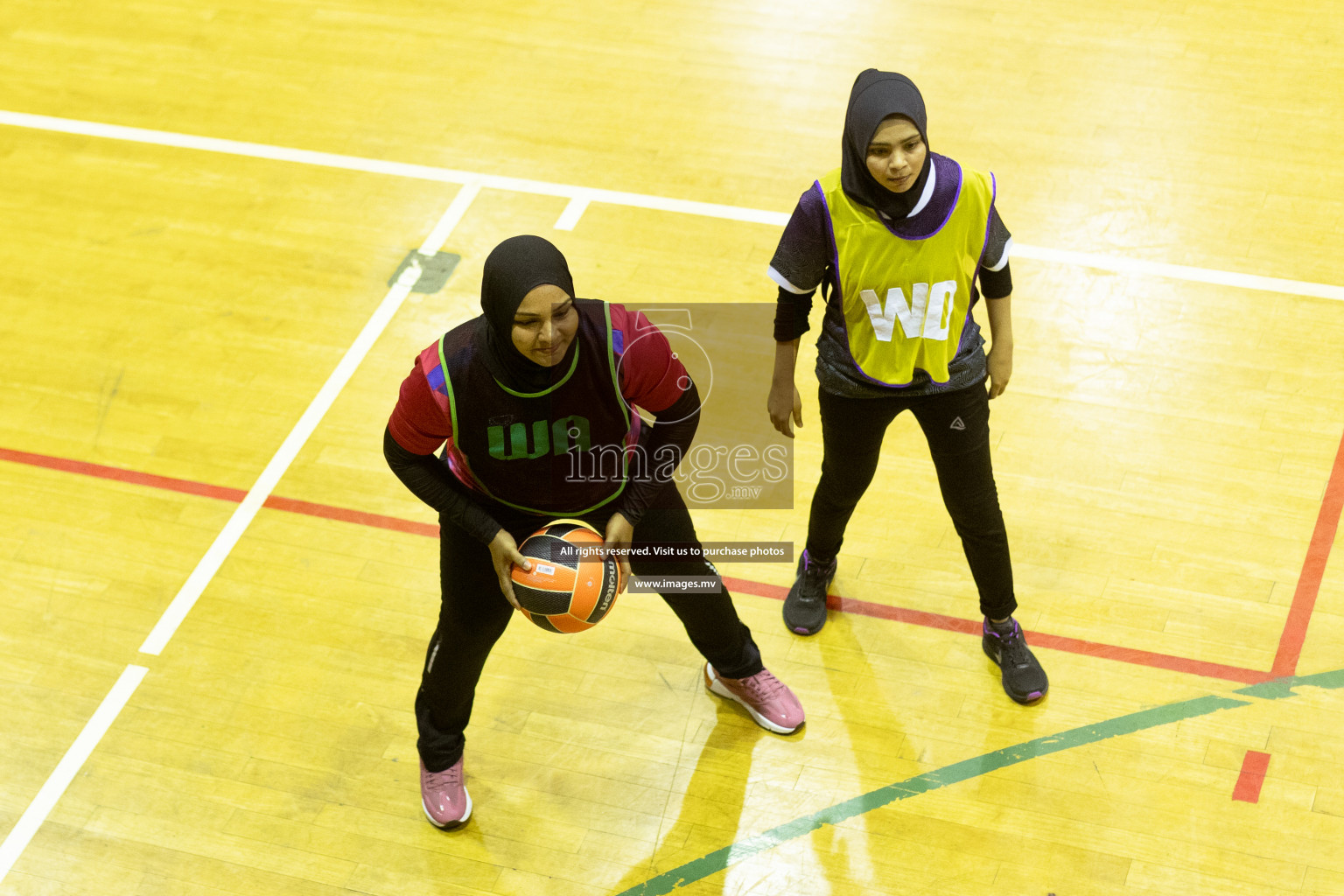 Sports Club Skylark vs United Unity Sports Club in the Milo National Netball Tournament 2022 on 19 July 2022, held in Social Center, Male', Maldives. Photographer: Shuu / Images.mv