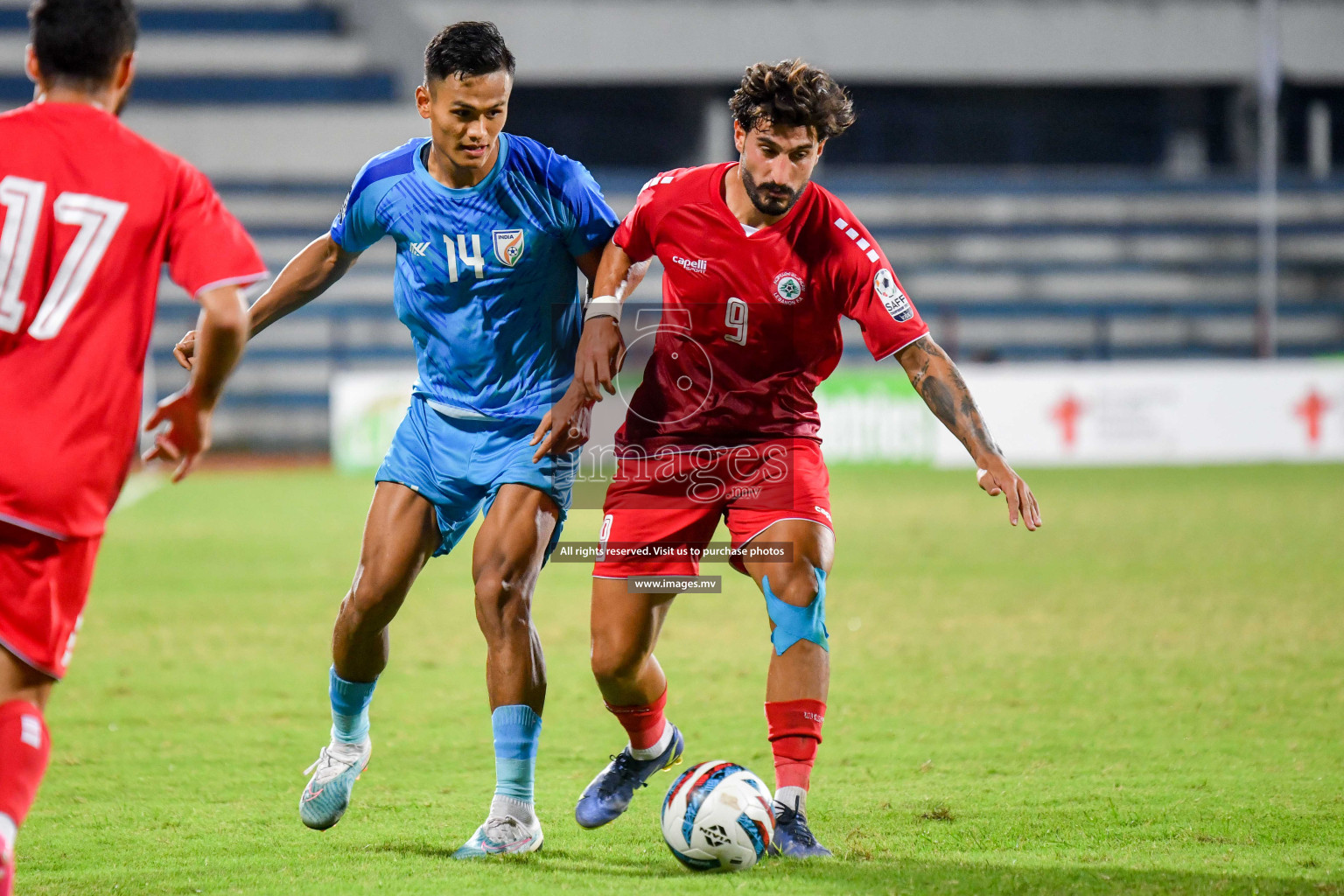 Lebanon vs India in the Semi-final of SAFF Championship 2023 held in Sree Kanteerava Stadium, Bengaluru, India, on Saturday, 1st July 2023. Photos: Nausham Waheed / images.mv