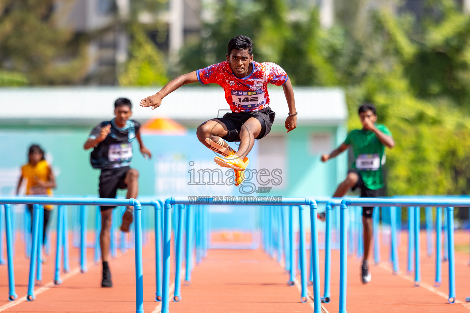 Day 4 of MWSC Interschool Athletics Championships 2024 held in Hulhumale Running Track, Hulhumale, Maldives on Tuesday, 12th November 2024. Photos by: Raaif Yoosuf / Images.mv