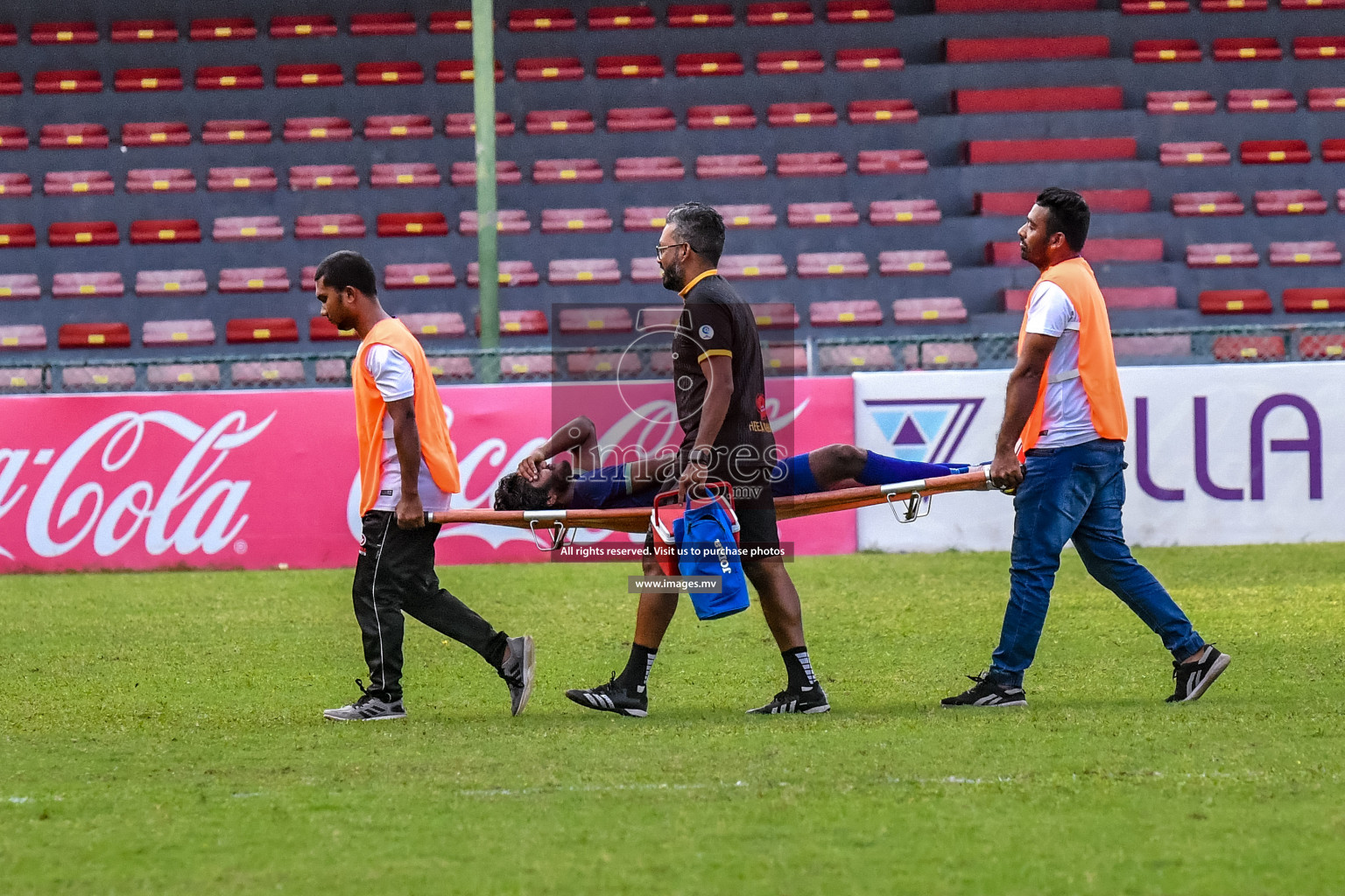 Super United Sports vs Buru Sports Club in Dhivehi Premier League Qualification 22 on 24th Aug 2022, held in National Football Stadium, Male', Maldives Photos: Nausham Waheed / Images.mv