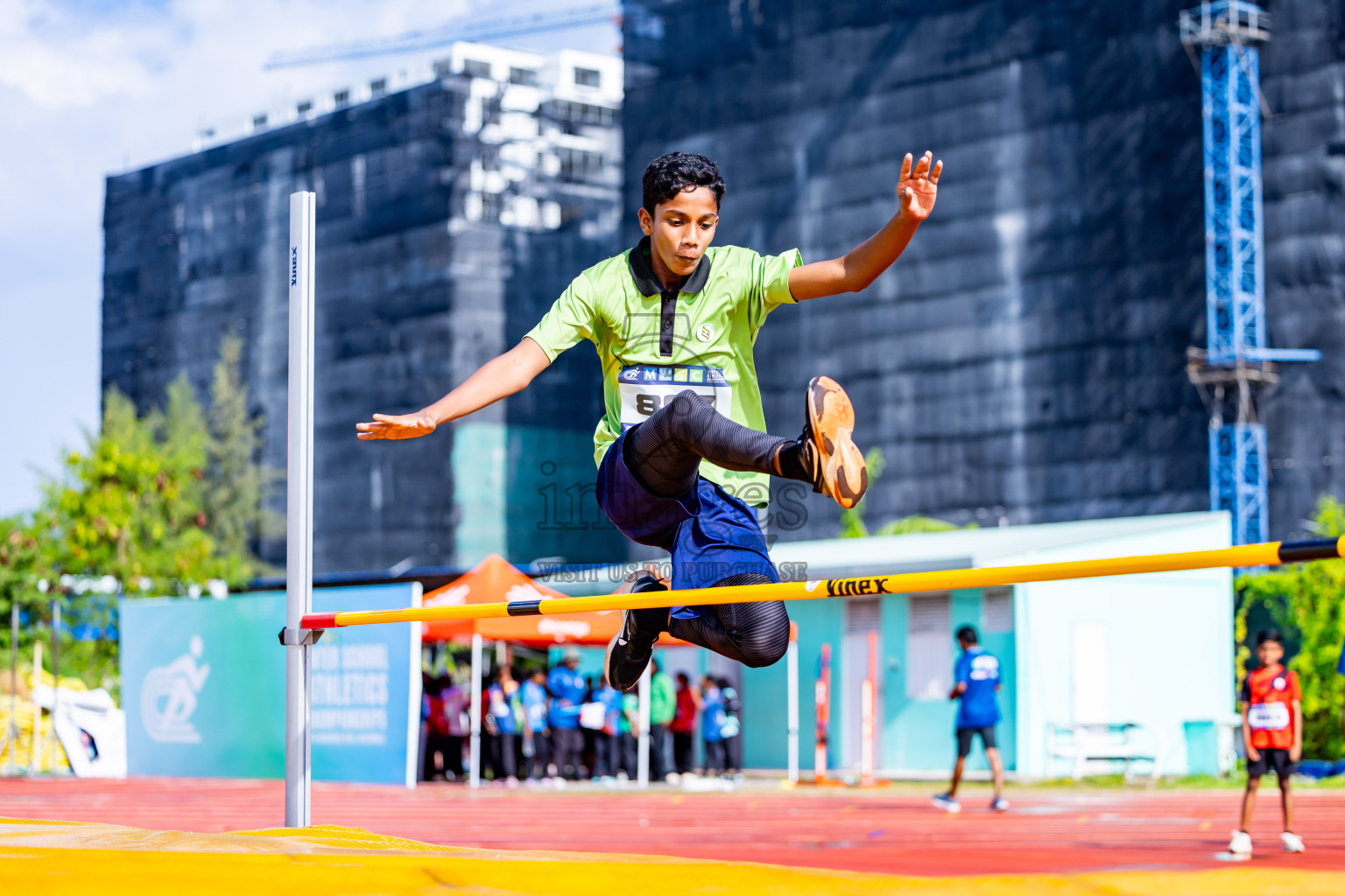 Day 3 of MWSC Interschool Athletics Championships 2024 held in Hulhumale Running Track, Hulhumale, Maldives on Monday, 11th November 2024. Photos by:  Nausham Waheed / Images.mv