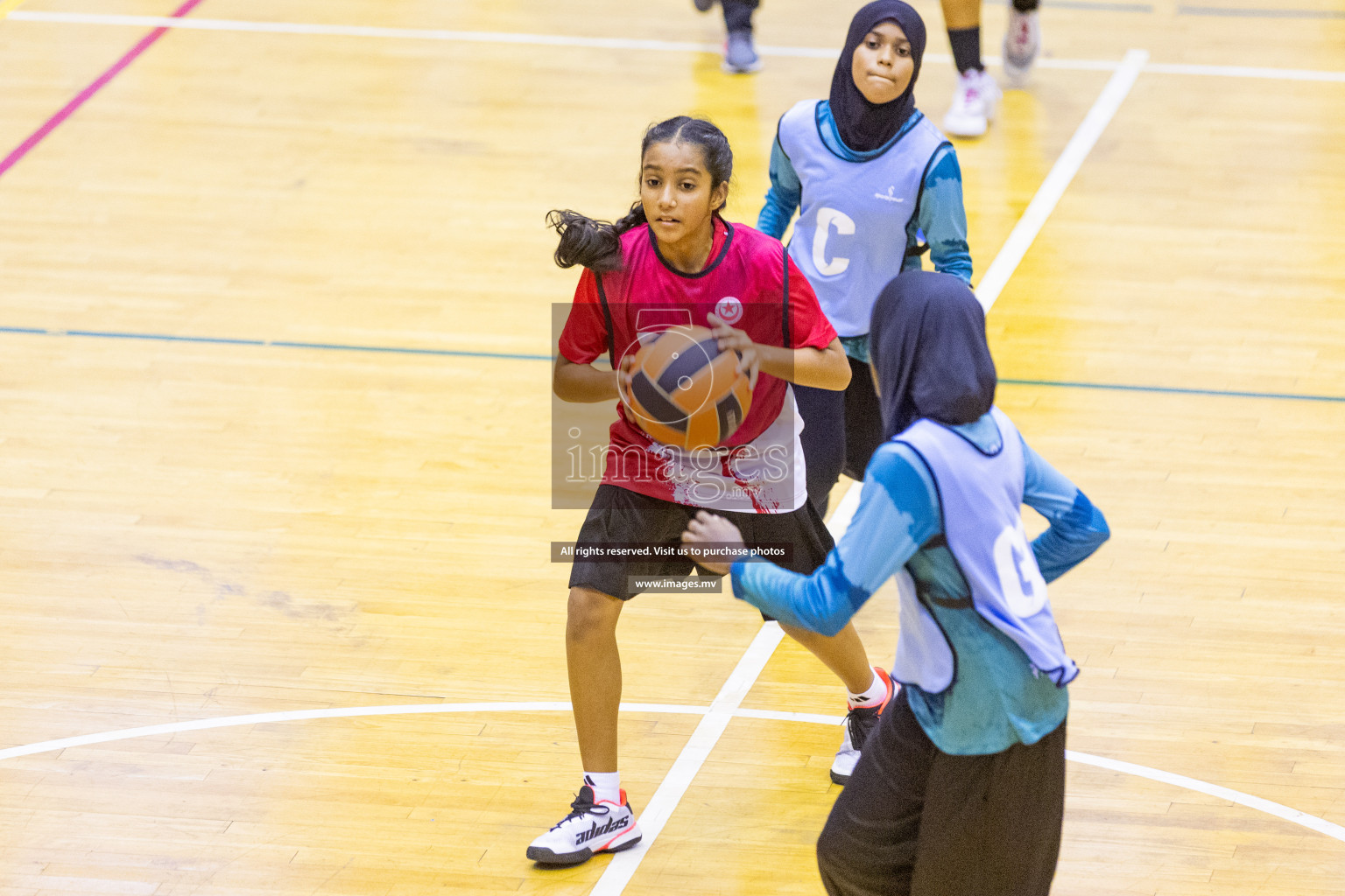 Final of 24th Interschool Netball Tournament 2023 was held in Social Center, Male', Maldives on 7th November 2023. Photos: Nausham Waheed / images.mv