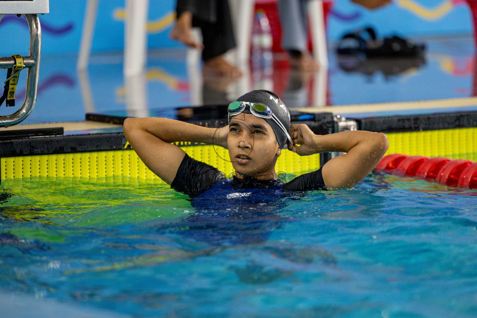 Day 4 of National Swimming Competition 2024 held in Hulhumale', Maldives on Monday, 16th December 2024. 
Photos: Hassan Simah / images.mv