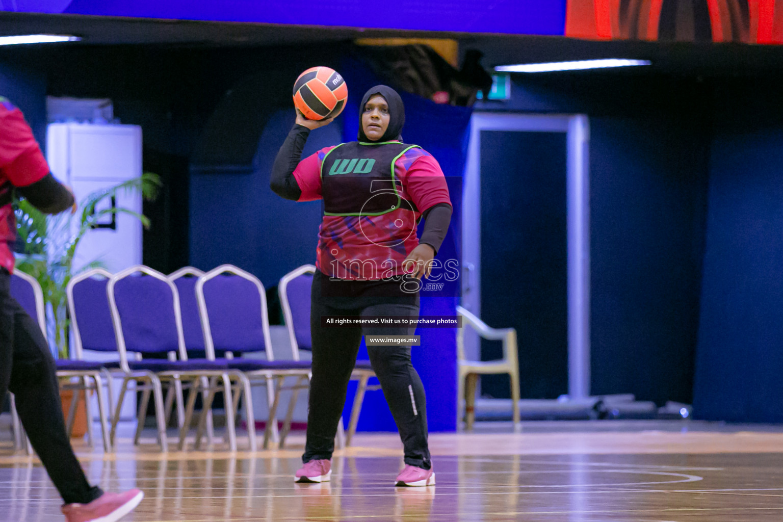 Lorenzo Sports Club vs United Unity Sports Club in the Milo National Netball Tournament 2022 on 17 July 2022, held in Social Center, Male', Maldives. Photographer: Ahmed Dhaadh / Images.mv