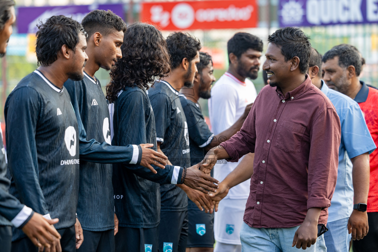 Th. Gaadhiffushi VS Th. Veymandoo in Day 14 of Golden Futsal Challenge 2025 was held on Saturday, 18th January 2025, in Hulhumale', Maldives. 
Photos: Hassan Simah / images.mv
