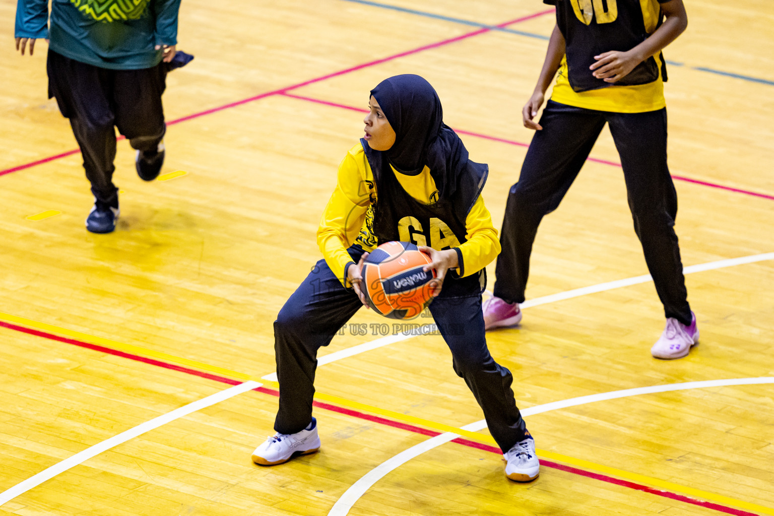 Day 2 of 25th Inter-School Netball Tournament was held in Social Center at Male', Maldives on Saturday, 10th August 2024. Photos: Nausham Waheed / images.mv