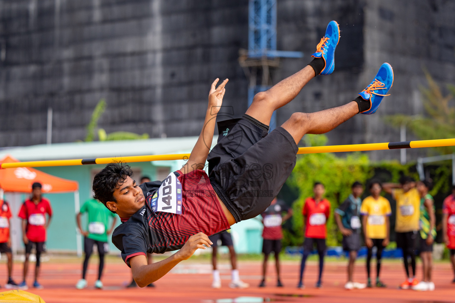 Day 2 of MWSC Interschool Athletics Championships 2024 held in Hulhumale Running Track, Hulhumale, Maldives on Sunday, 10th November 2024. 
Photos by:  Hassan Simah / Images.mv