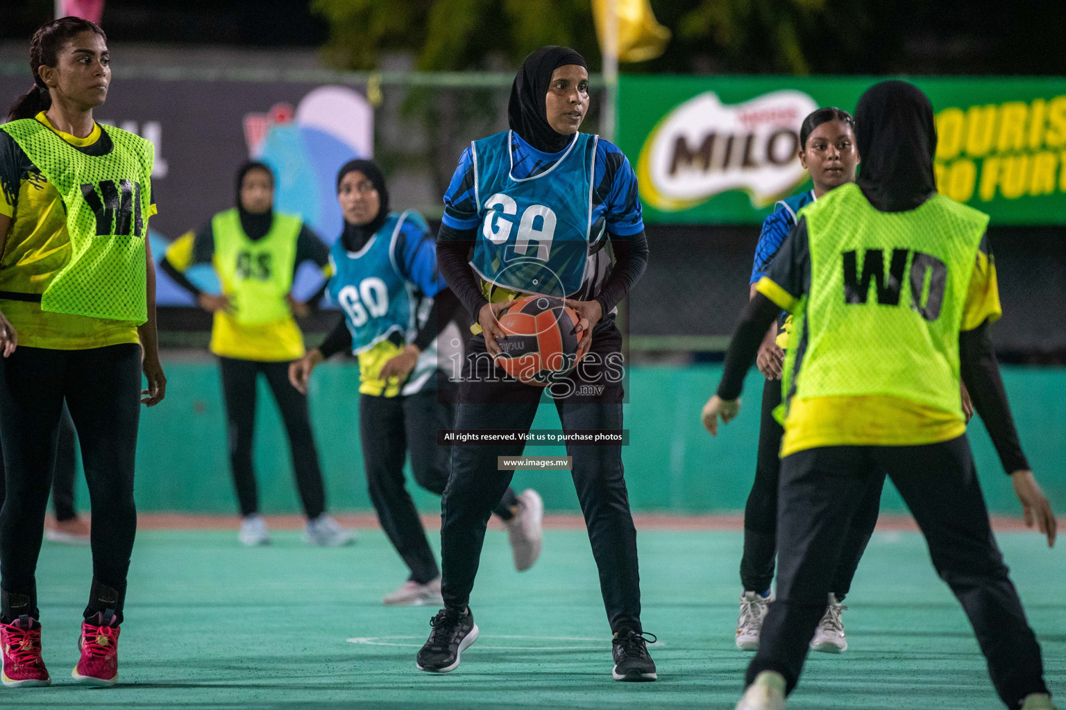 Day 7 of 20th Milo National Netball Tournament 2023, held in Synthetic Netball Court, Male', Maldives on 5th June 2023 Photos: Nausham Waheed/ Images.mv