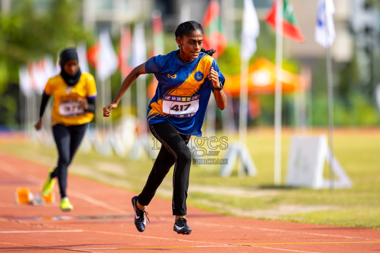 Day 2 of MWSC Interschool Athletics Championships 2024 held in Hulhumale Running Track, Hulhumale, Maldives on Sunday, 10th November 2024.
Photos by: Ismail Thoriq / Images.mv