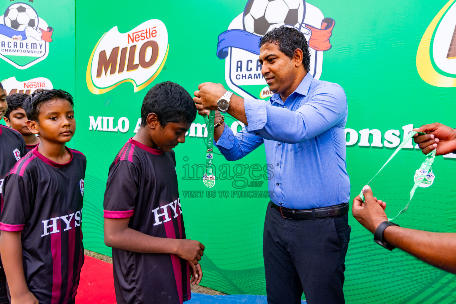 Day 4 of MILO Academy Championship 2024 - U12 was held at Henveiru Grounds in Male', Maldives on Sunday, 7th July 2024. Photos: Nausham Waheed / images.mv