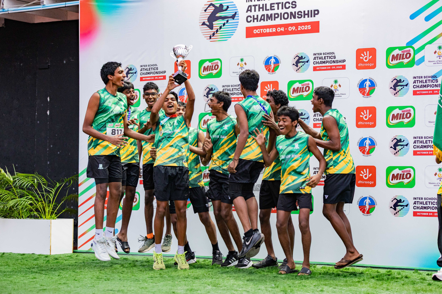 Day 6 of Inter-school Athletics Championship 2025 held in Ekuveni Synthetic Track, Male', Maldives on Sunday, 12th October 2025. Photos by: Areef Adam / Images.mv